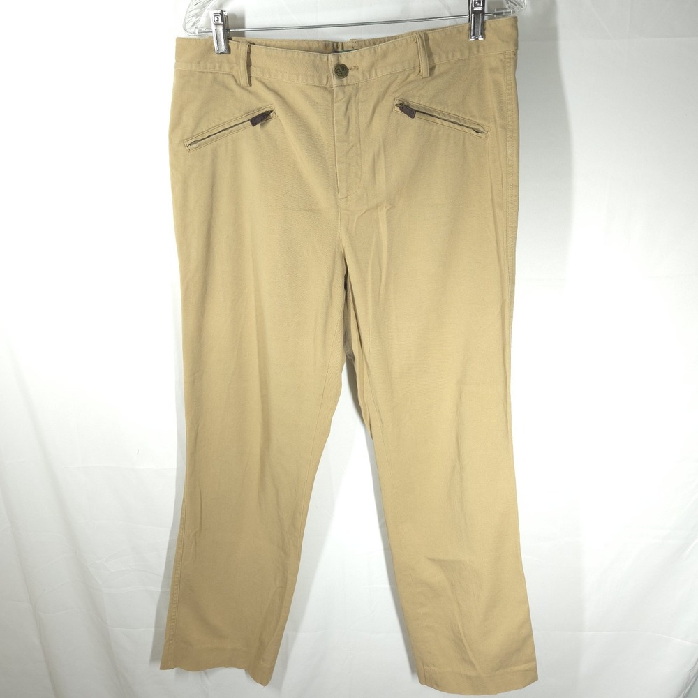 Lauren Ralph Lauren Petite Khaki Pants 12P Late 90s Y2K Preppy Light Academia